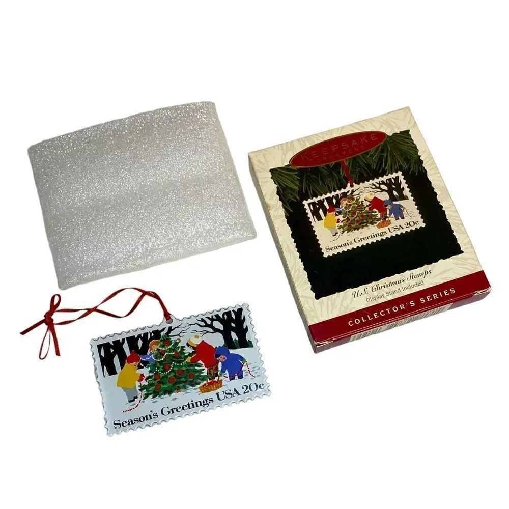 Vintage Hallmark 1994 US Christmas Postage Stamp Collectors Series Ornament
